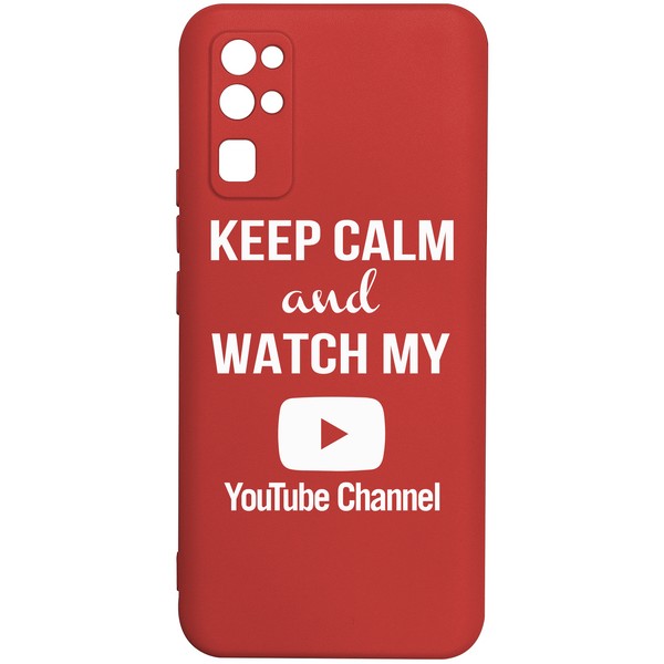 фото Чехол-накладка krutoff silicone case youtube для honor 30 красный