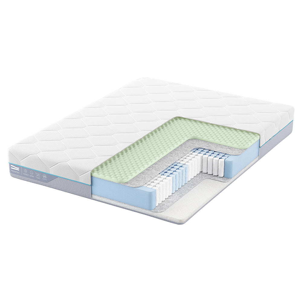 

Матрас анатомический Promtex Multipacket Standart Strutto M 160x200 независимые пружины, Белый, Standart Strutto M