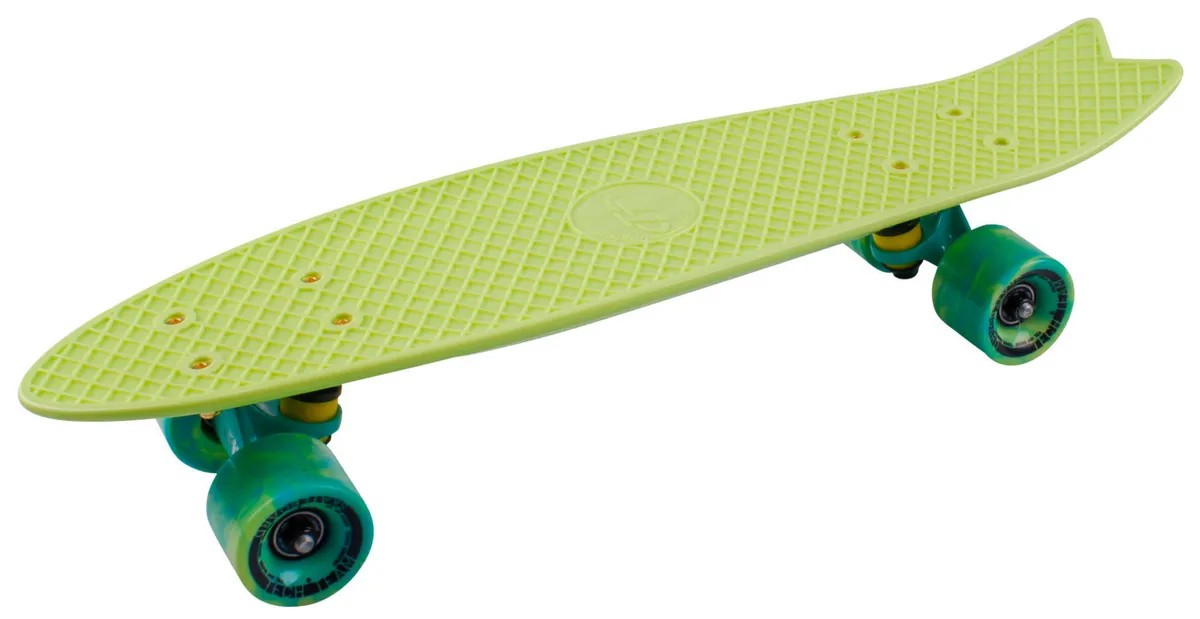 

Миникруизер FISHBOARD 23" Abec 7 chrome light green, Зеленый, Миникруизер FISHBOARD 23" Abec 7 chrome light green