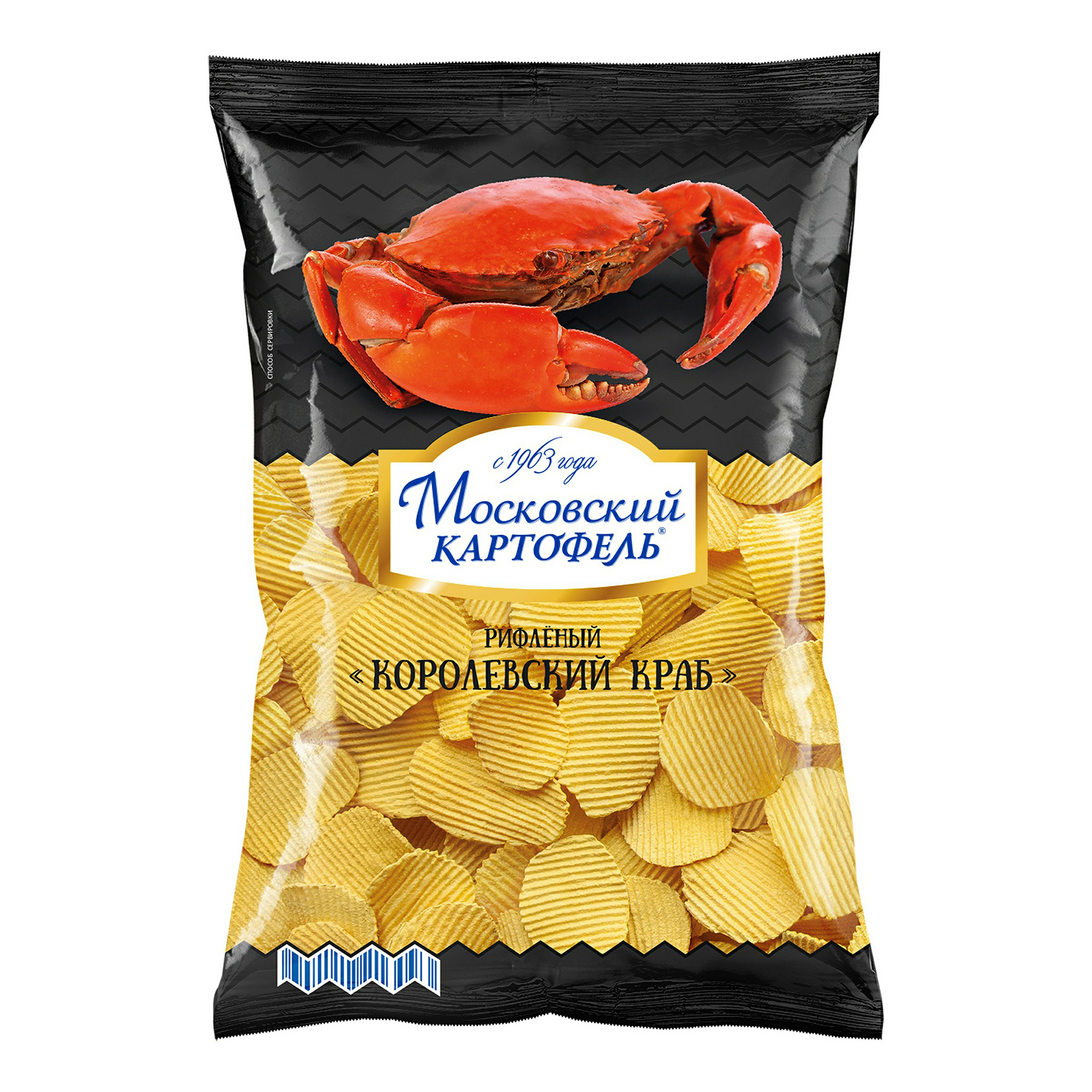

Чипсы картофельные Московский картофель краб рифленые 150 г