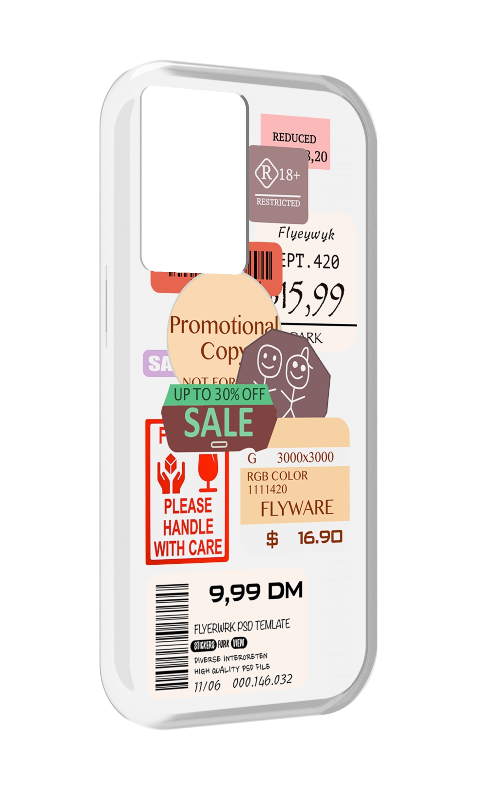 

Чехол MyPads скидочные-купоны-принт для OnePlus Nord N20 SE, Прозрачный, Tocco