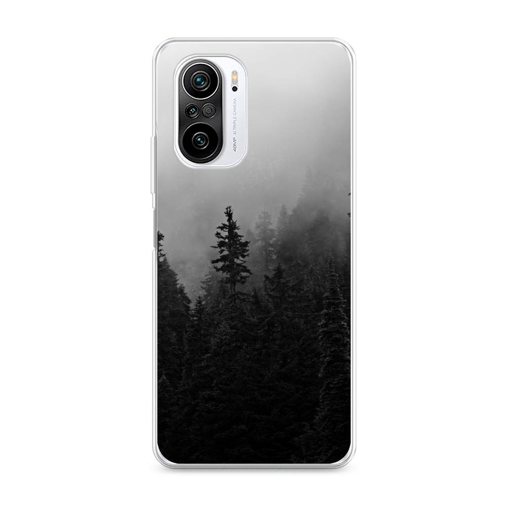

Чехол на Xiaomi Redmi K40 "Туманный лес", Серый;черный, 310950-2