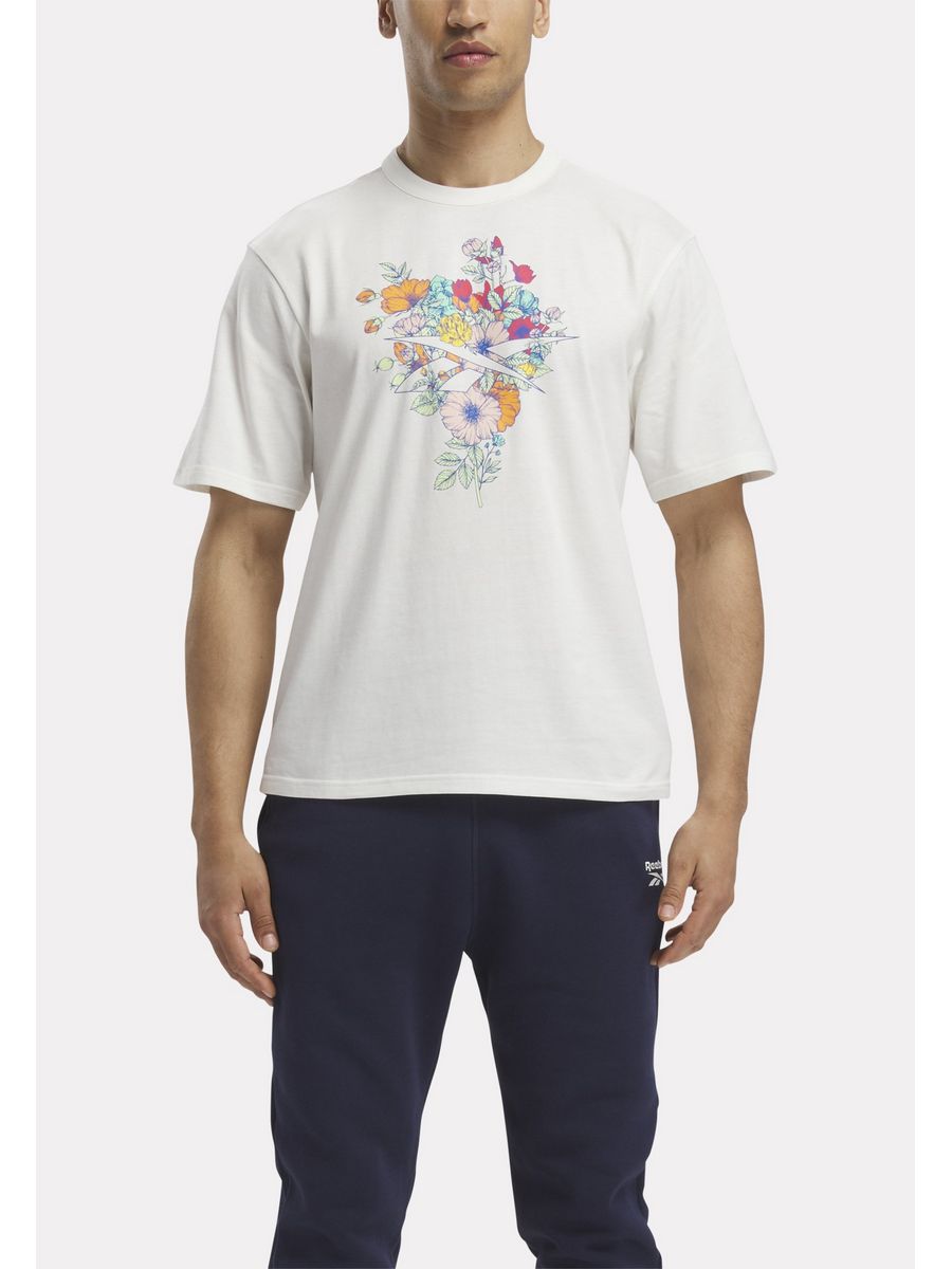 

Футболка мужская Reebok RE542D1CR белая S, Белый, RE542D1CR