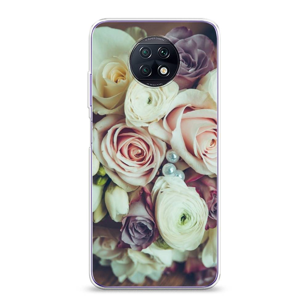 

Чехол на Xiaomi Redmi Note 9T "Свадебный букет", Белый;фиолетовый, 39650-2