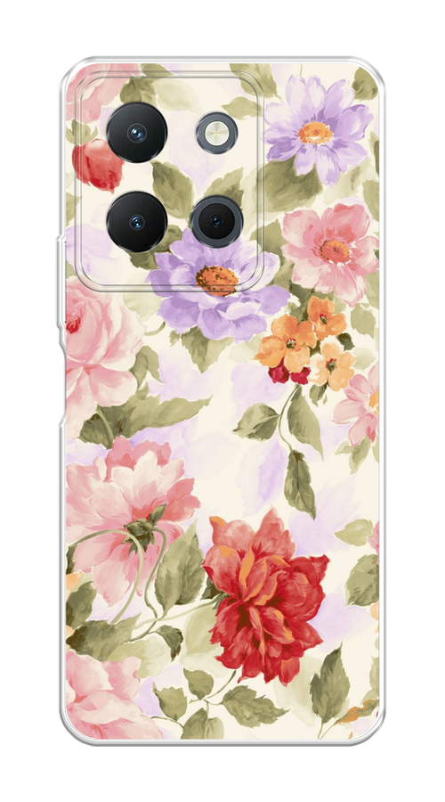 

Чехол на Vivo Y36 4G "Акварельные пионы", Розовый;бежевый, 269250-1