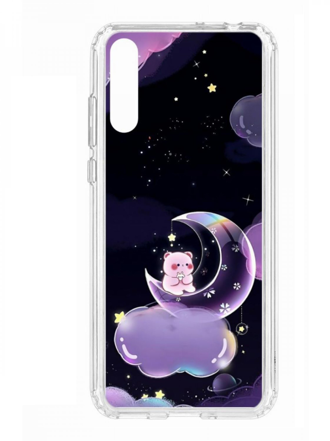 

Чехол для смартфона Huawei Y8P КRUЧЕ Print прозрачный с принтом, Синий;фиолетовый