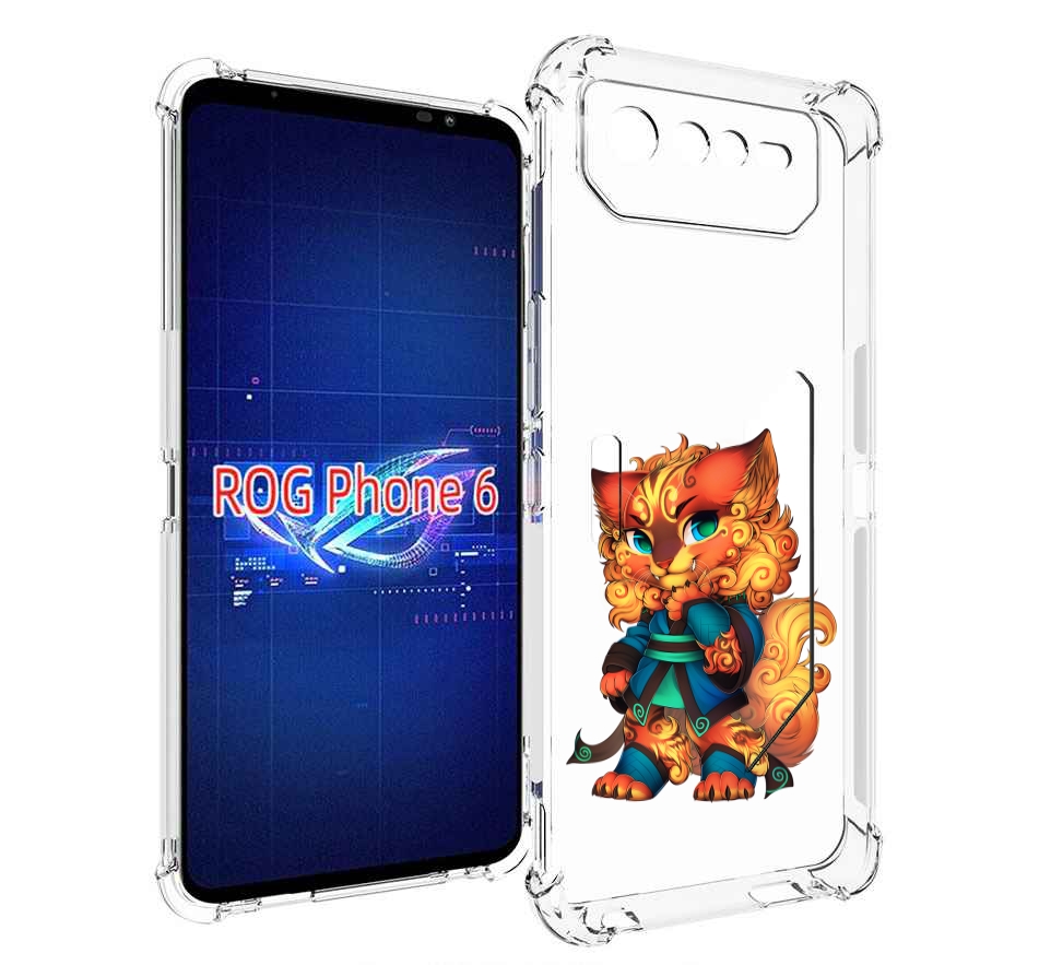 

Чехол MyPads золотой-кот для Asus ROG Phone 6, Прозрачный, Tocco