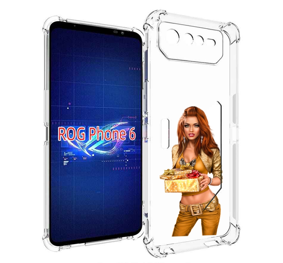 

Чехол MyPads золотая-девочка-с-подарком женский для Asus ROG Phone 6, Прозрачный, Tocco