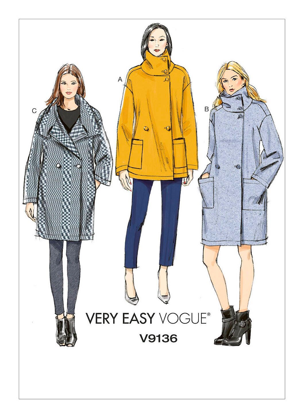 фото Выкройка vogue №9136 — полупальто vogue patterns