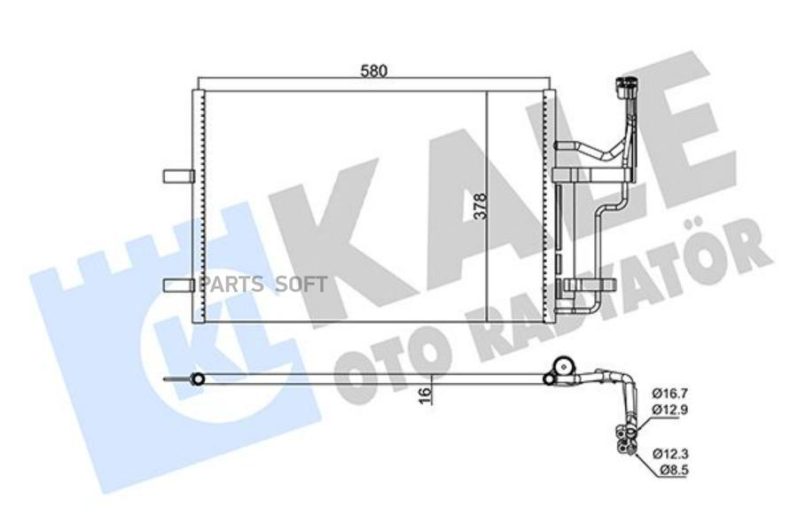 

Радиатор Кондиционера Для А/М Mazda 3 Bk (03-) 1.6I, 2.0I KALE арт. 382530