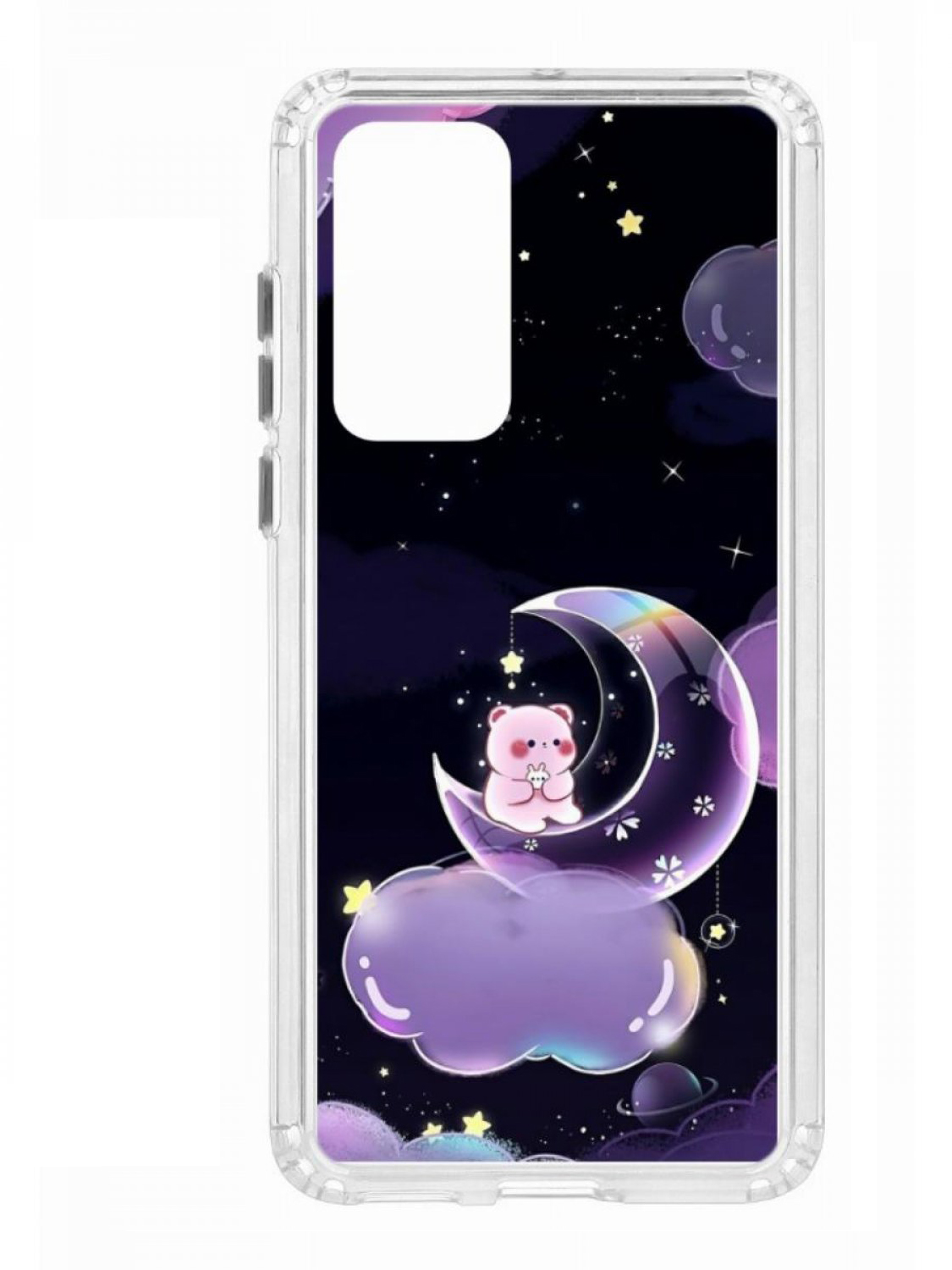 

Чехол для смартфона Huawei P40 КRUЧЕ Print прозрачный с принтом, Синий;фиолетовый