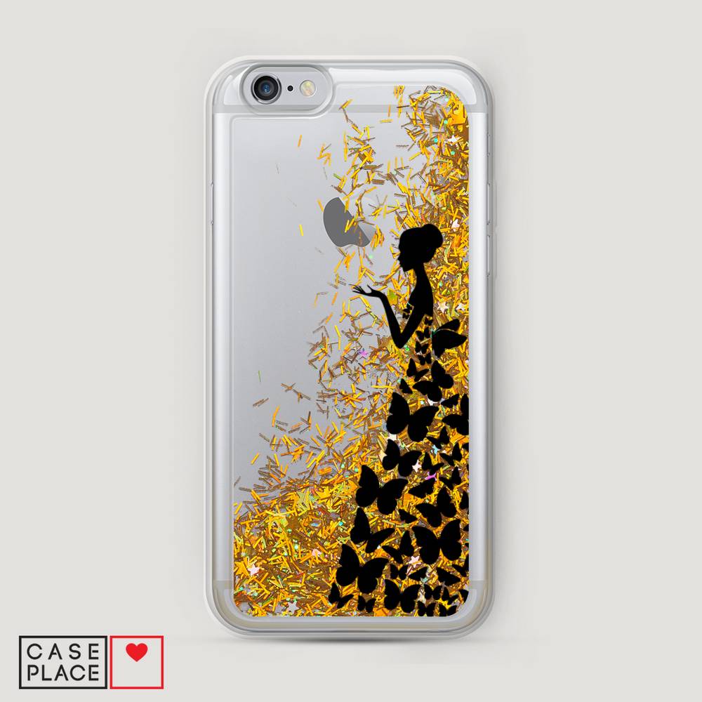 

Чехол Awog на Apple iPhone 6S / Айфон 6S "Дама в бабочках", Разноцветный, 0104S90-1