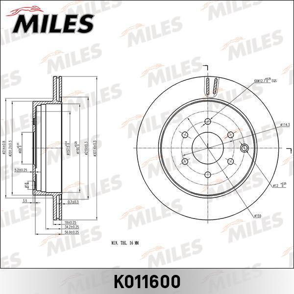 

Тормозной диск Miles K011600