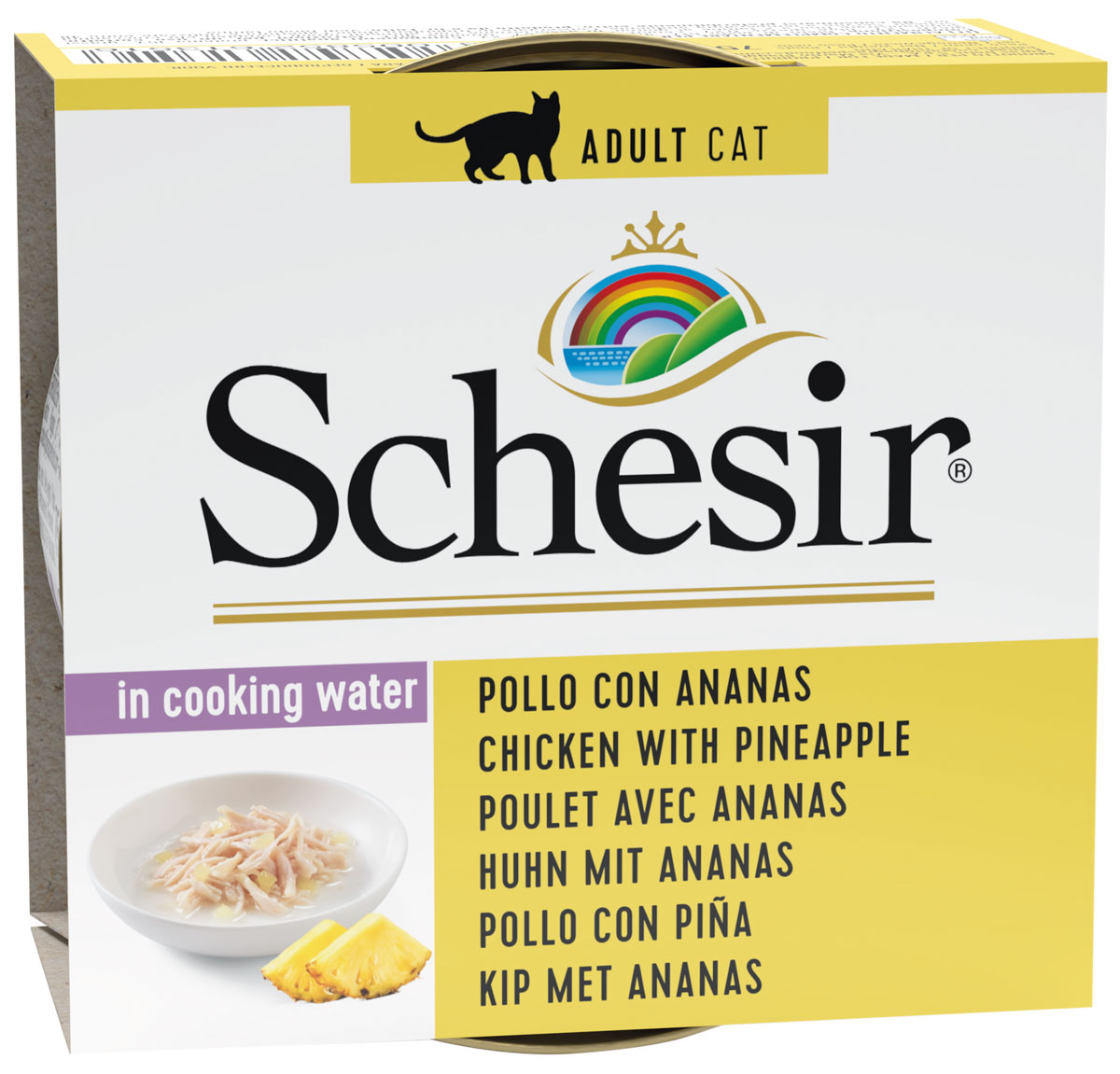Консервы для кошек Schesir Salads Poke line, цыпленок, ананас 75г