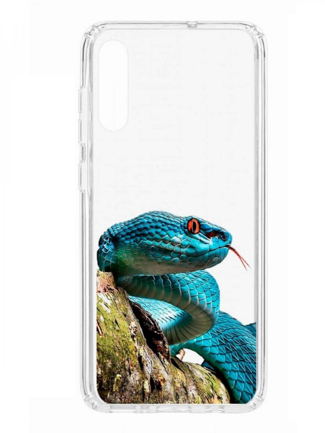 

Чехол на Samsung Galaxy A70 2019 Kruche Print Змея, Голубой