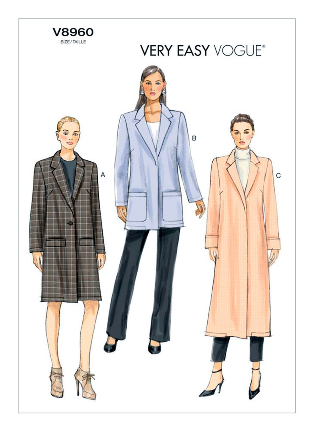 

Выкройка Vogue №8960 — Пальто