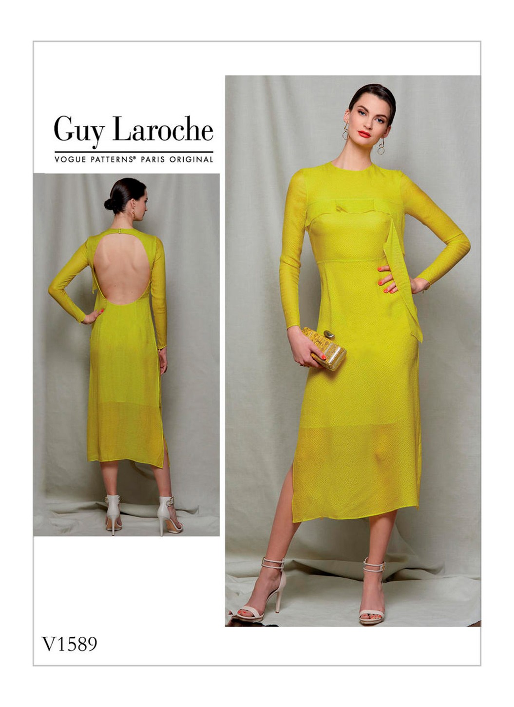 

Выкройка Vogue №1589 — Платье с открытой спиной от Guy Laroche
