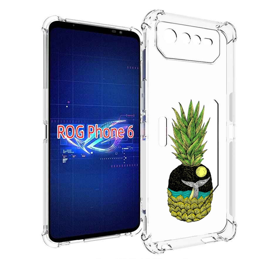

Чехол MyPads ананас с китом для Asus ROG Phone 6, Прозрачный, Tocco