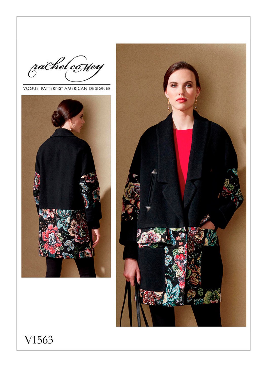 

Выкройка Vogue №1563 — Свободный жакет из контрастной ткани от Rachel Comey