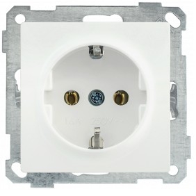 

Iek ERB11-K01-16-1 РС11-1-0-Б Розетка с з/к 16А BOLERO белый, ERB11-K01-16-1