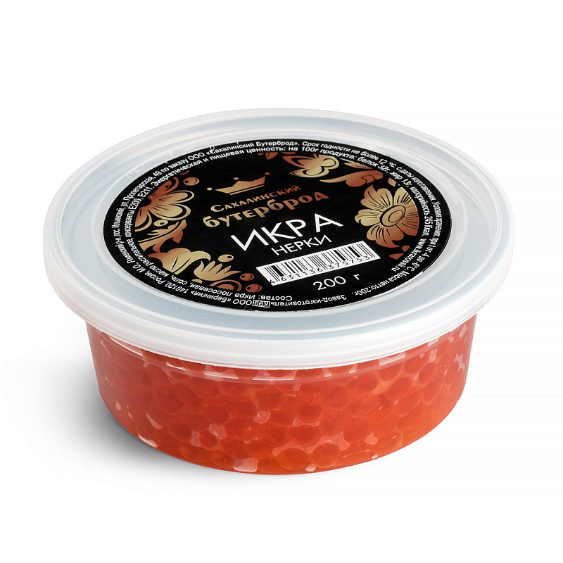 

Икра лососевая Сахалинский бутерброд зернистая, нерка, 200 г