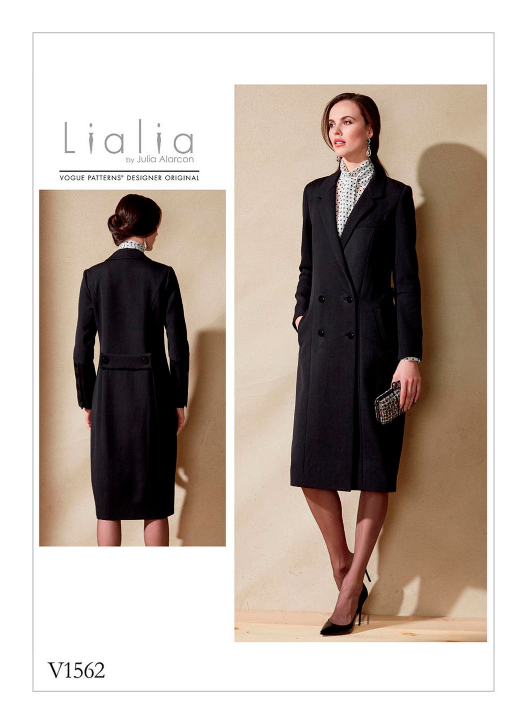 

Выкройка Vogue №1562 — Двубортное пальто от Lialia by Julia Alarcon