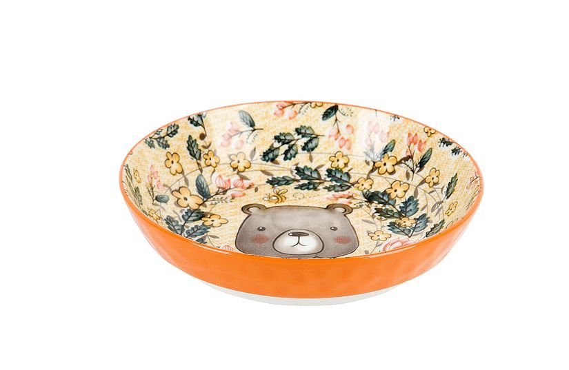 

NOUVELLE HOME Тарелка Kawaii Forest. Bear d=21см. v=700мл. (min 8) (без индивидуальной упа