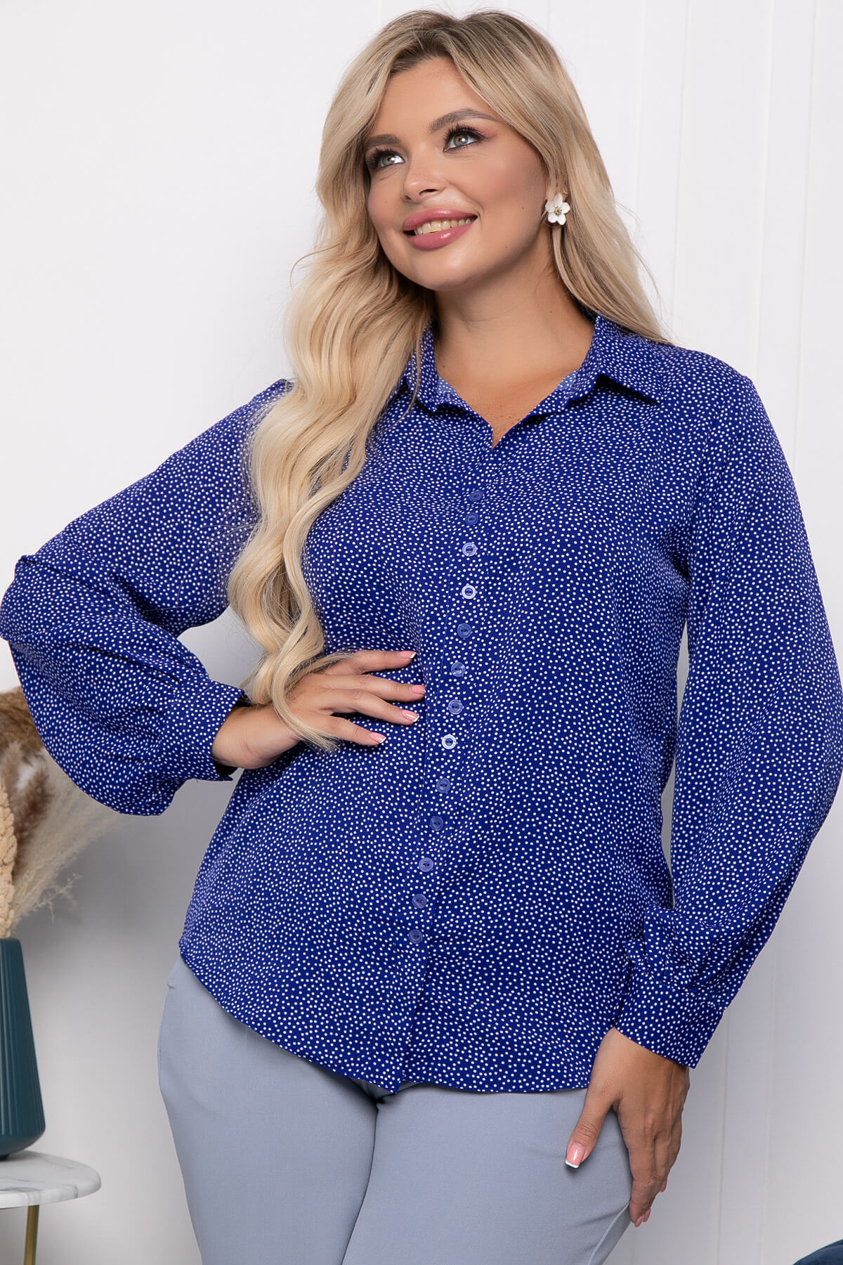 

Блуза женская LT Collection Алтея голубая 48 RU, Голубой, Алтея
