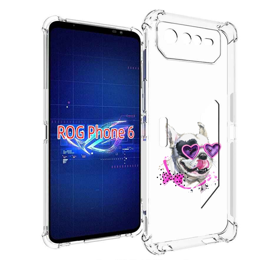 

Чехол MyPads акварельный пёс для Asus ROG Phone 6, Прозрачный, Tocco