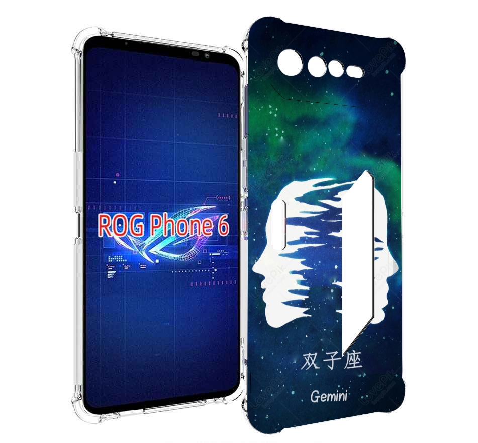 

Чехол MyPads знак зодиака близнецы 6 для Asus ROG Phone 6, Прозрачный, Tocco