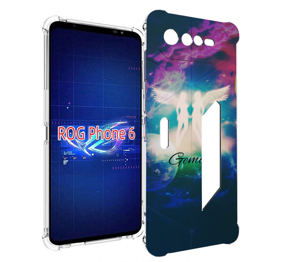 

Чехол MyPads знак зодиака близнецы 3 для Asus ROG Phone 6, Прозрачный, Tocco