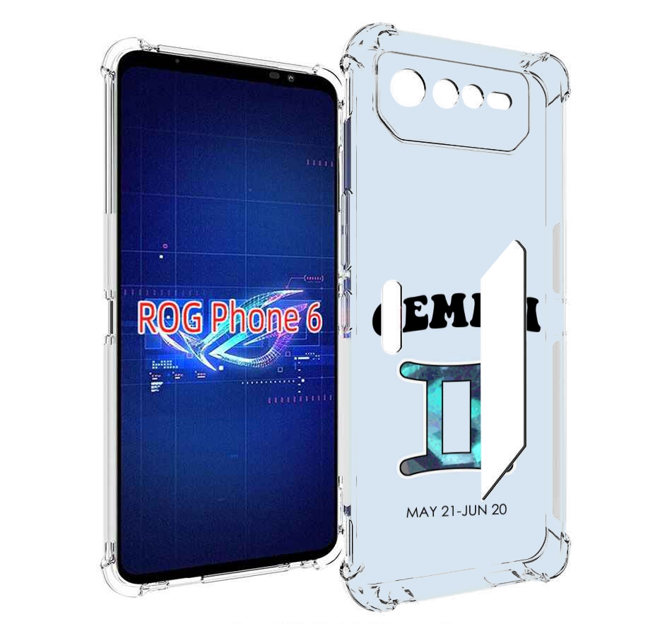 

Чехол MyPads знак зодиака близнецы 1 для Asus ROG Phone 6, Прозрачный, Tocco
