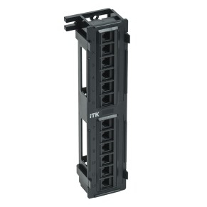

ITK PP12-C5EU-D05 Настенная патч-панель кат.5Е UTP, 12 портов (IDC Dual)