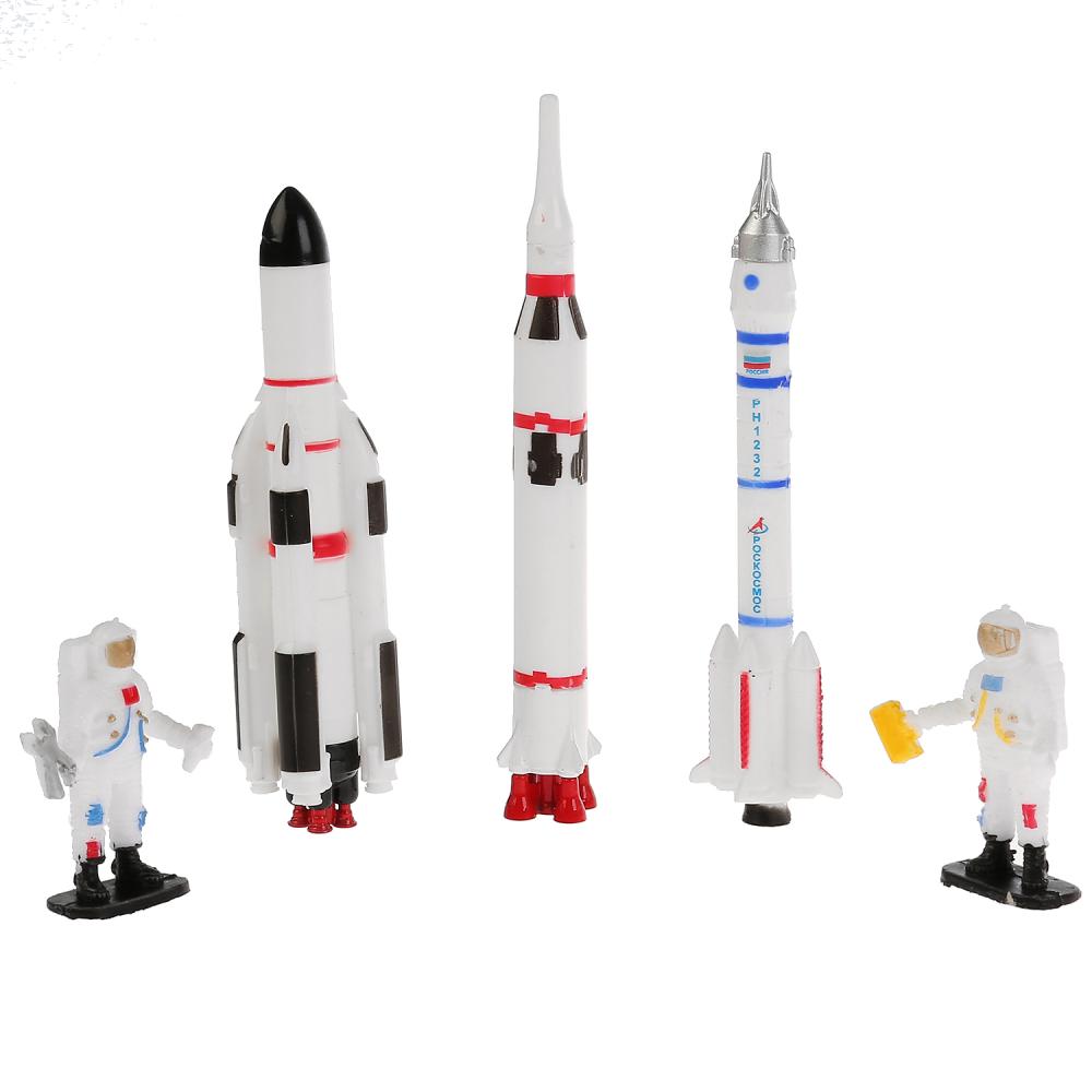 фото Технопарк набор металл моделей - космическая экспедиция, 3 ракеты на блистере