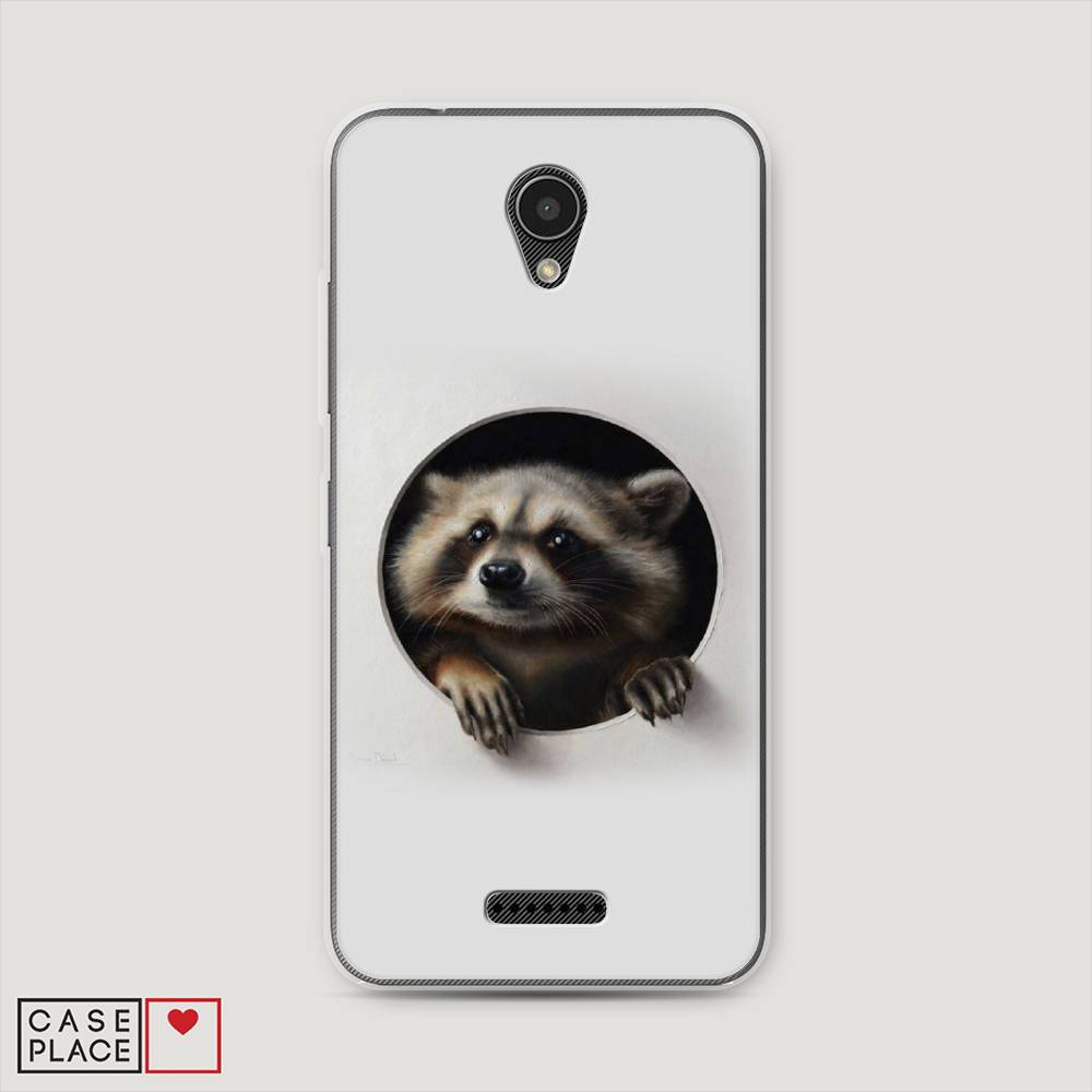 

Чехол Awog на Lenovo Vibe B / Леново Vibe B "Любопытный енот", 112450-1