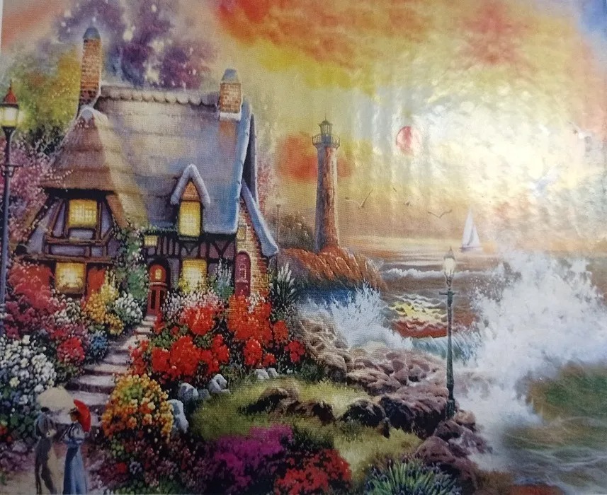 

Картина по номерам DIY Дом, Маяк и Море 40х50см, Дом, Маяк и Море