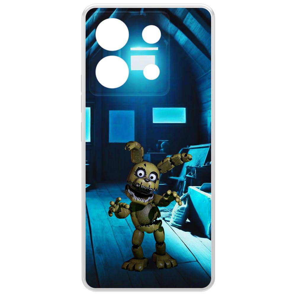 

Чехол-накладка Krutoff Clear Case ФНАФ - Плюштрап для Xiaomi Poco X6, Прозрачный