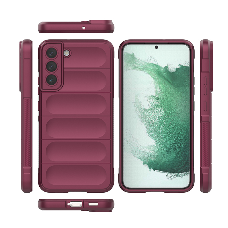 

Чехол Flexible Case для Samsung Galaxy S22 (бордовый), Серый