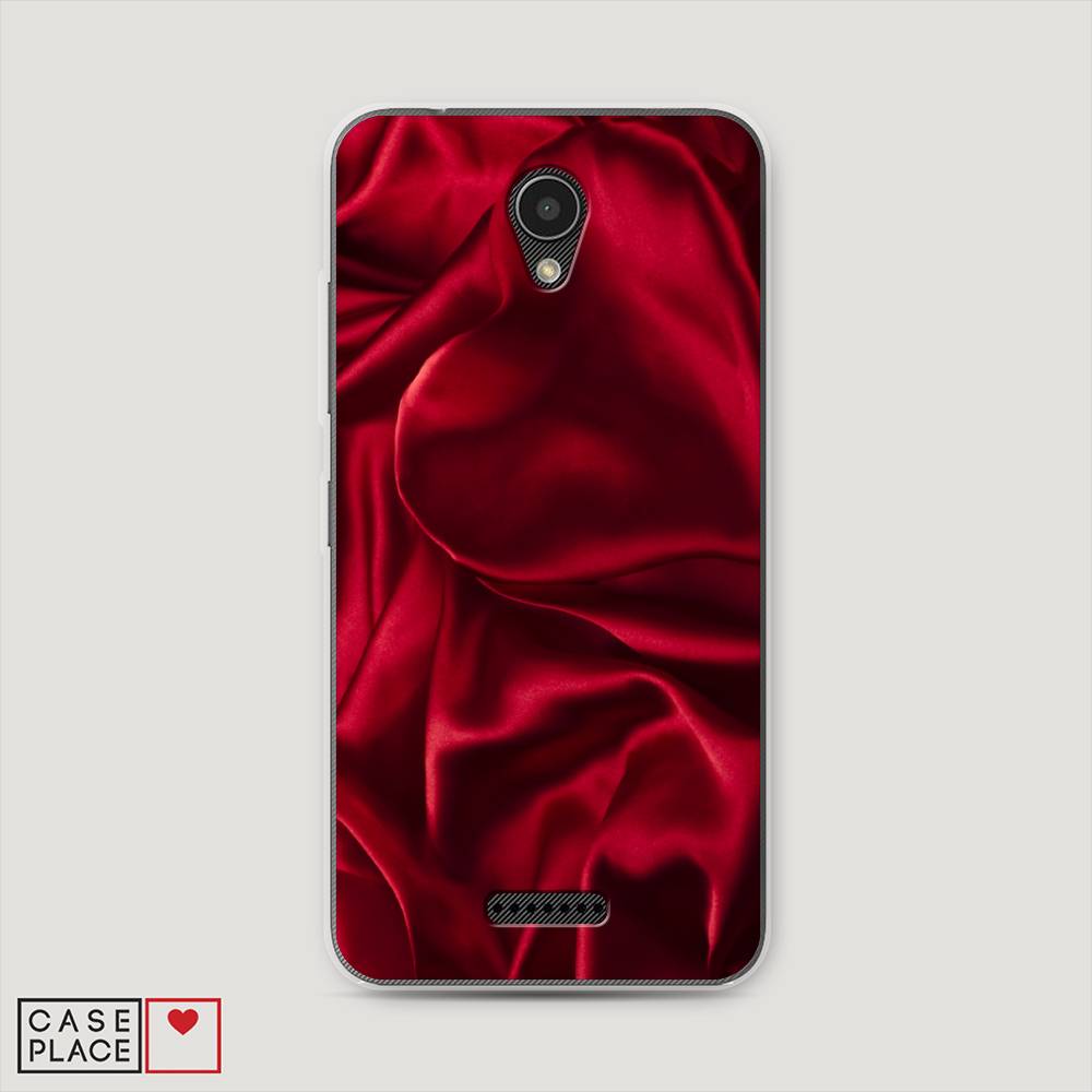 фото Чехол awog "текстура красный шелк" для lenovo vibe b