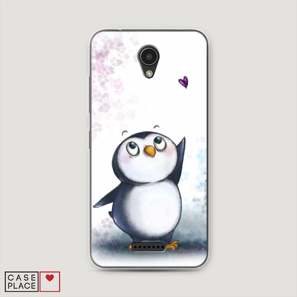

Чехол Awog на Lenovo Vibe B / Леново Vibe B "Пингвин и сердечко", 112450-1