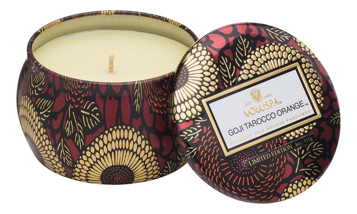 

Ароматическая свеча VOLUSPA Goji Tarocco Orange (ягода Годжи и красный апельсин) 113г, 114896