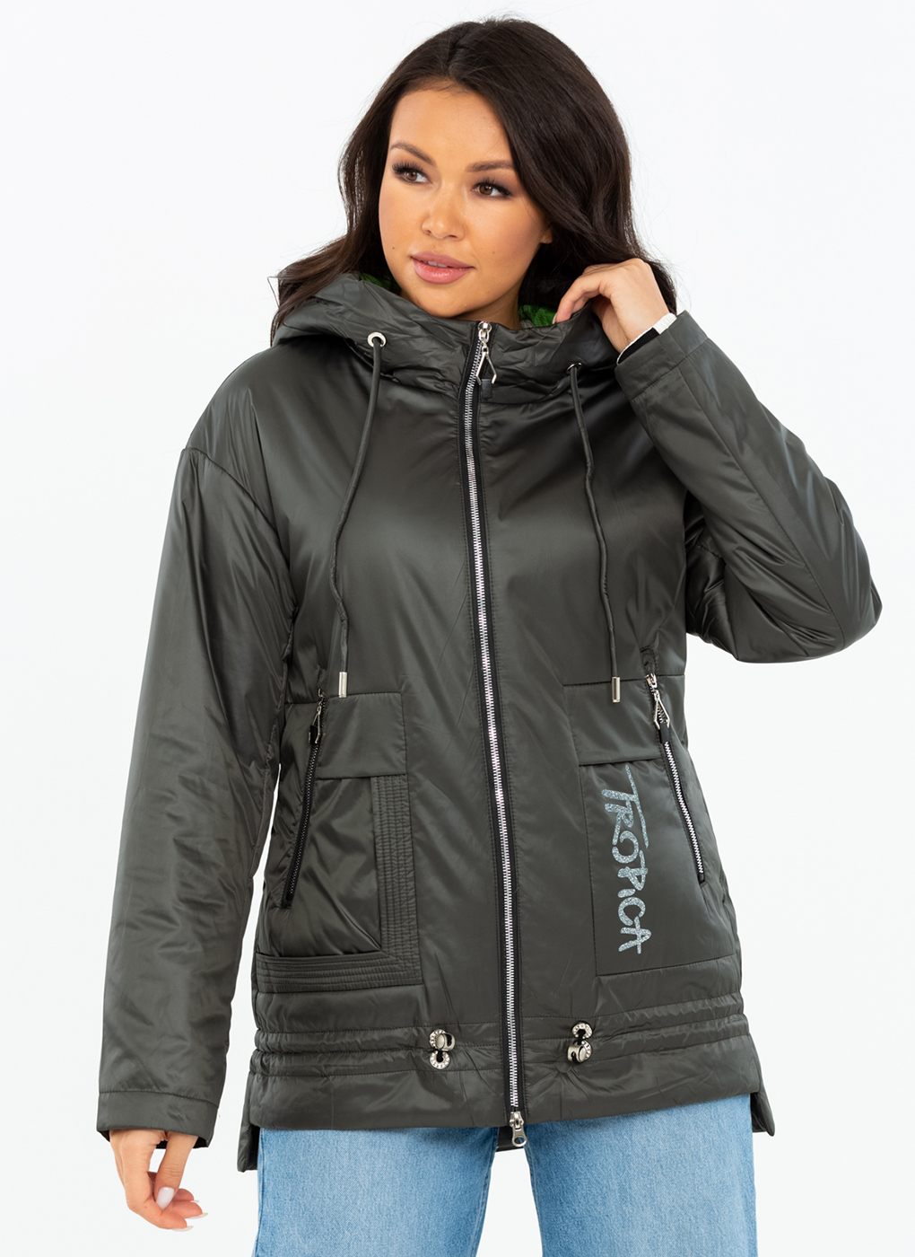 

Куртка женская Amimoda 60323 серая 48 RU, 60323