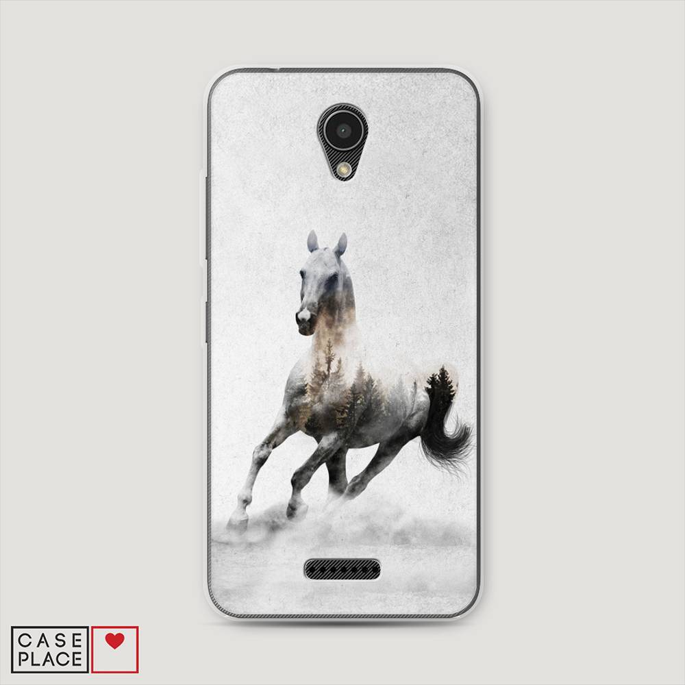 

Чехол Awog на Lenovo Vibe B / Леново Vibe B "Лошадь лес", 112450-2