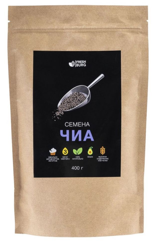 

Семена чиа Premium Freshburg (черные, для похудения, суперфуд) 400 г, FR00054P
