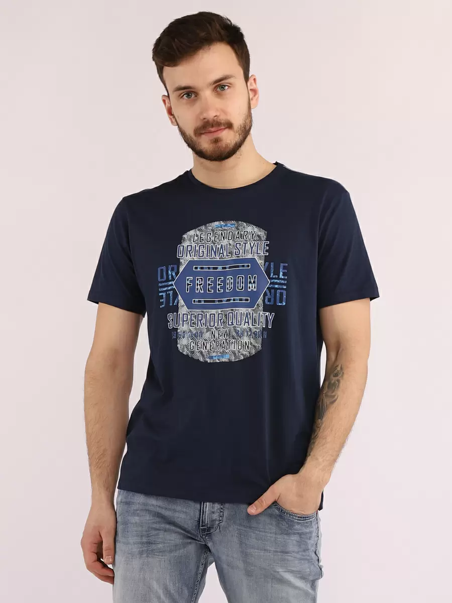 

Футболка мужская SQ66915 A passion play синяя 2XL