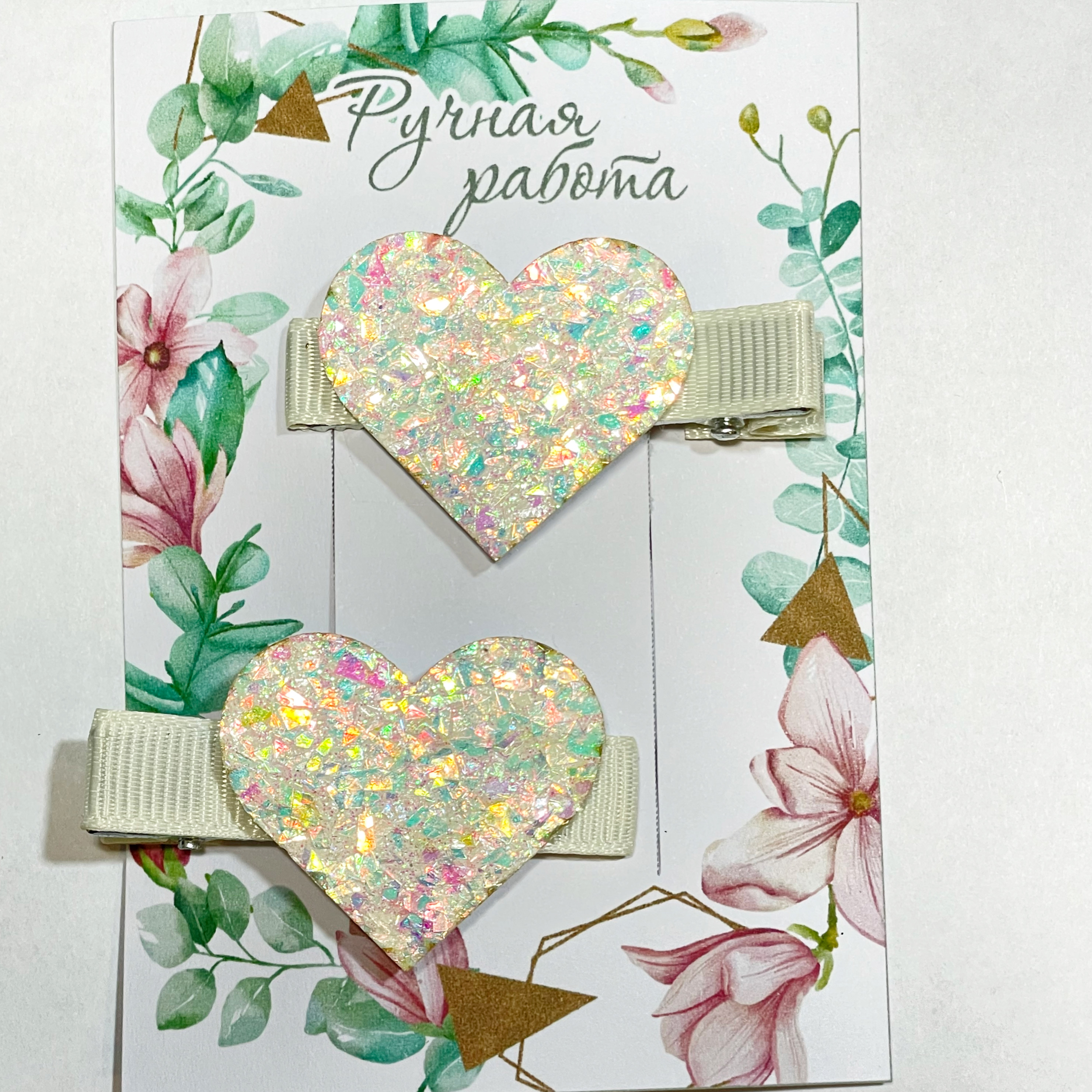 

Заколка ЦАЦА Сердце-эскимо, разноцветный, заколка