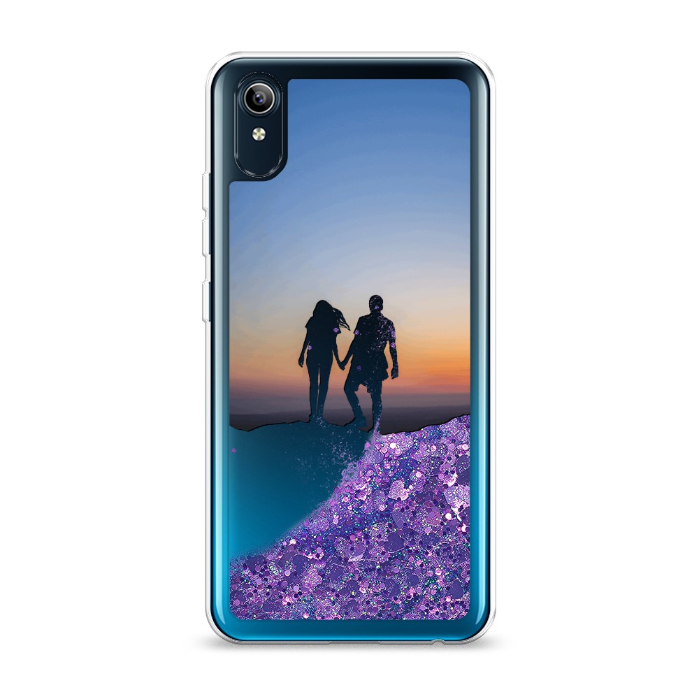

Жидкий чехол с блестками "Пара на краю света" на Vivo Y91c, 262892-1