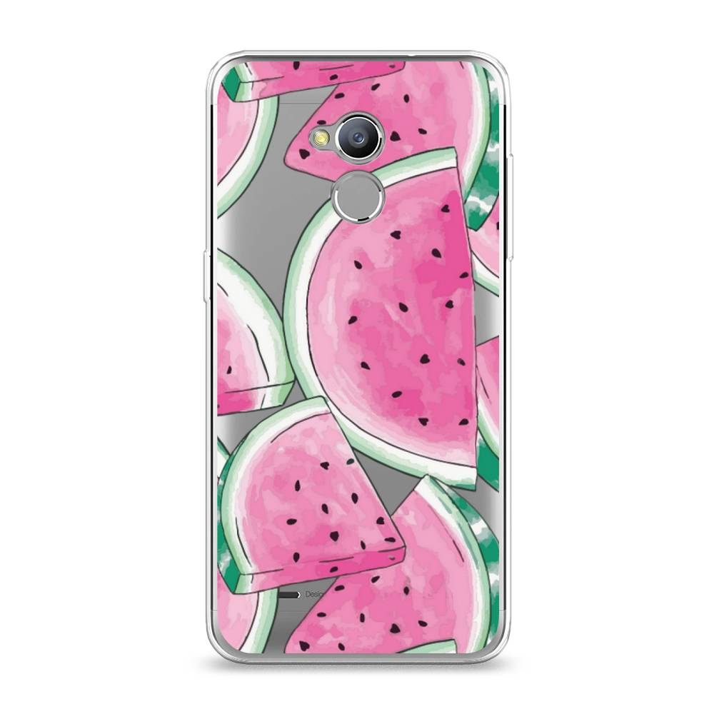 фото Силиконовый чехол "акварельные арбузы" на zte blade v7 lite awog