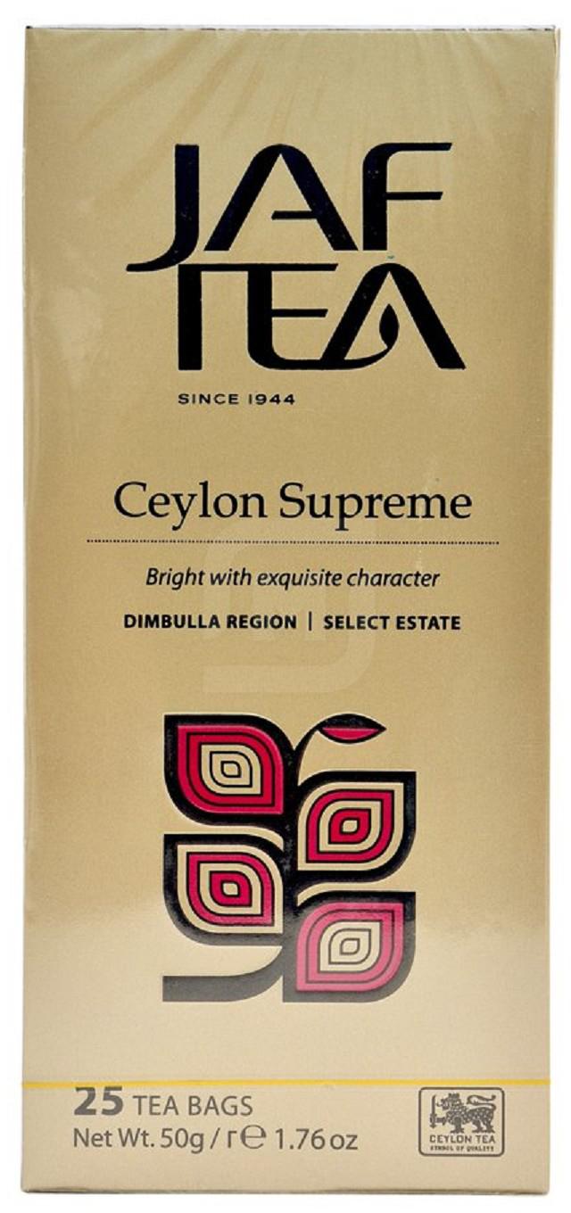 

Чай черный Jaf Tea Ceylon Supreme в пакетиках 2 г х 25 шт
