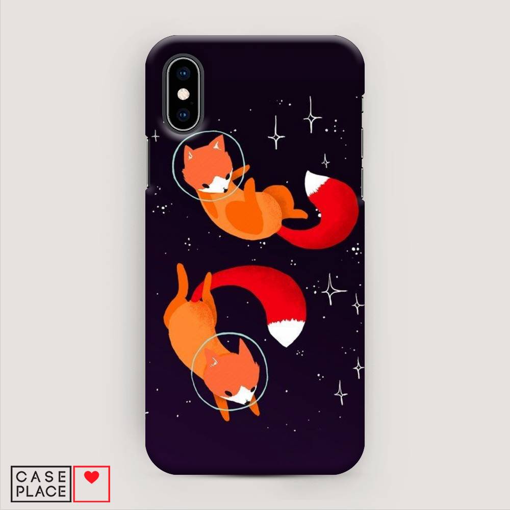 

Пластиковый чехол "Лисы космонавты" на Apple iPhone XS (10S), 11820-3
